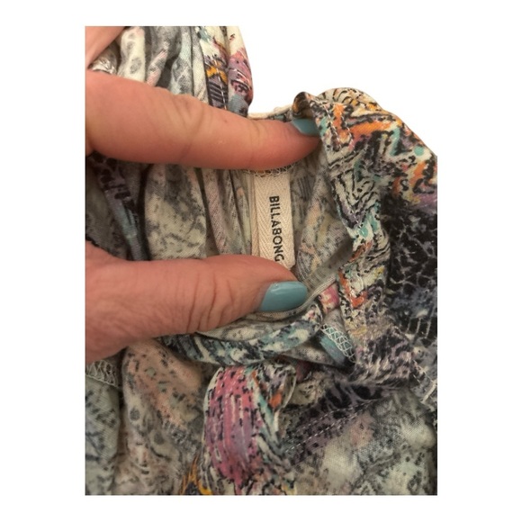 Billabong Colorful Flowing Backless Tank Top Size Medium Girls Festival, beach - Picture 3 of 4